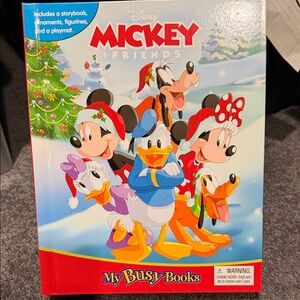 Disney My Busy Books - Mickey and Friends Holiday Edition With Characters NEW